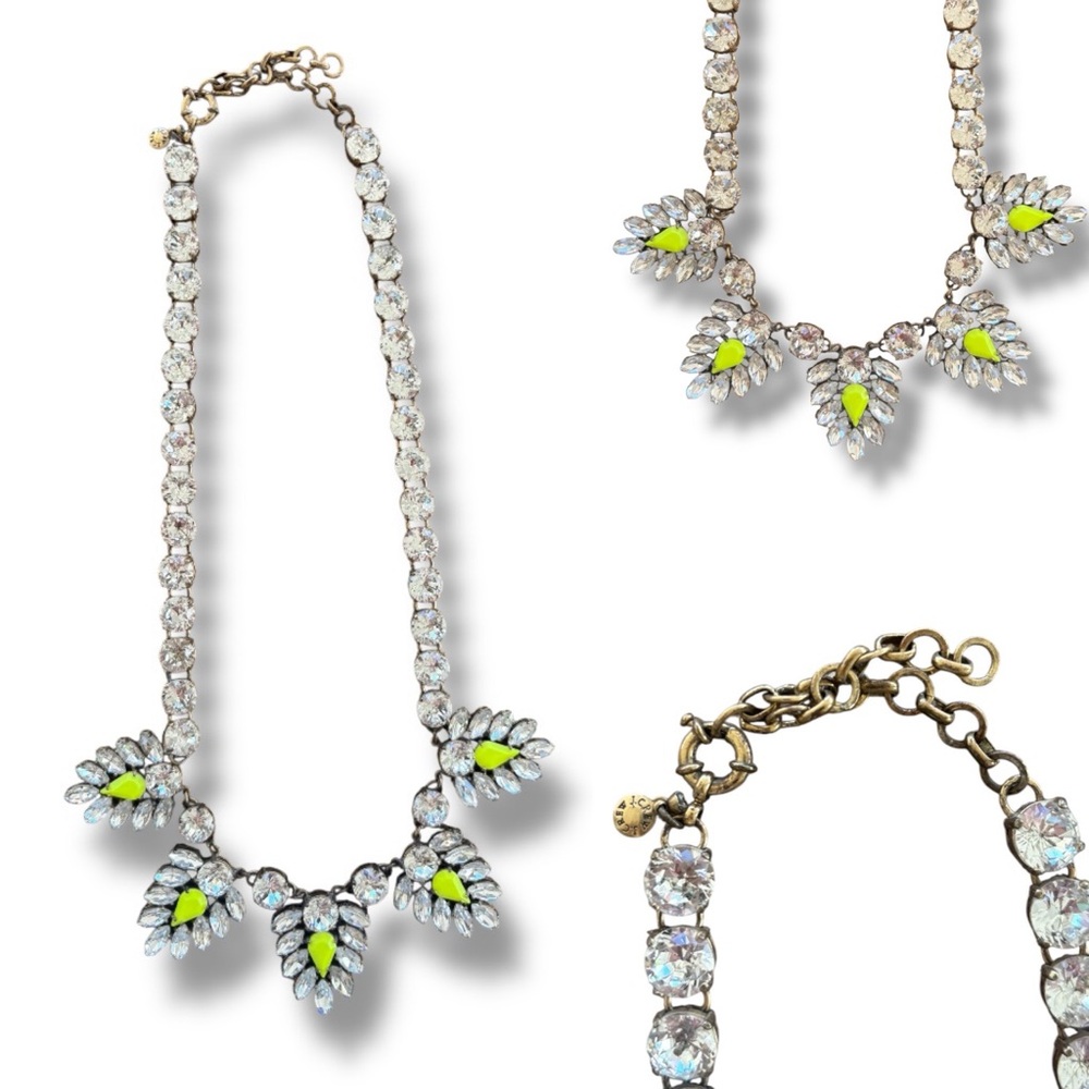 J. Crew Crystal Neon Statement Necklace - Picture 1 of 5